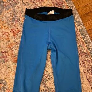 Perfect condition Nike blue dry fit leggings.